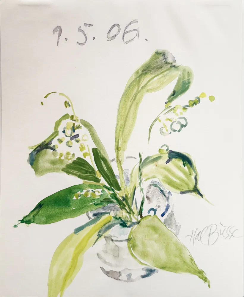 Monotypie Busse - Hal Busse Female artist original watercolour