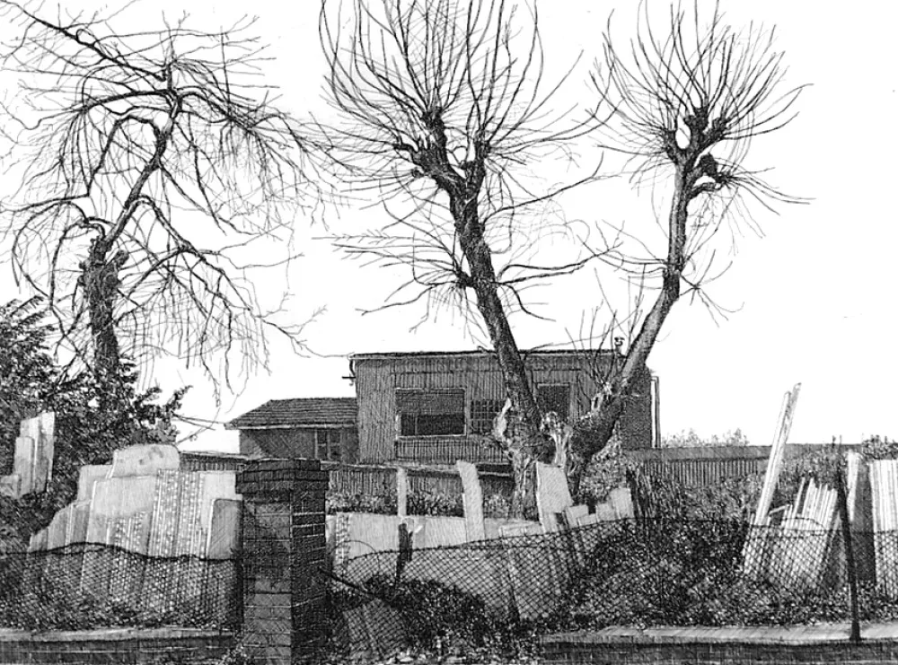 Radierung Cacciarini - Alberi