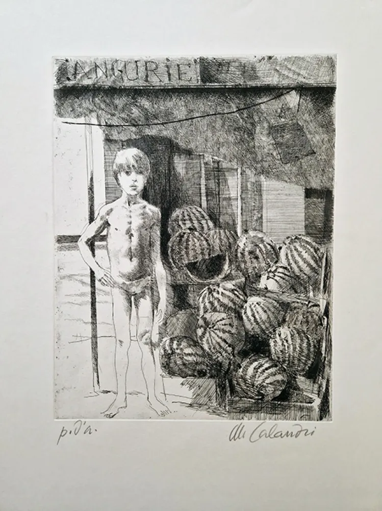 Radierung Calandri - Anguria