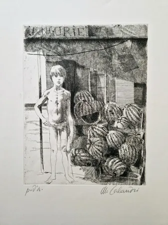 Radierung Calandri - Anguria