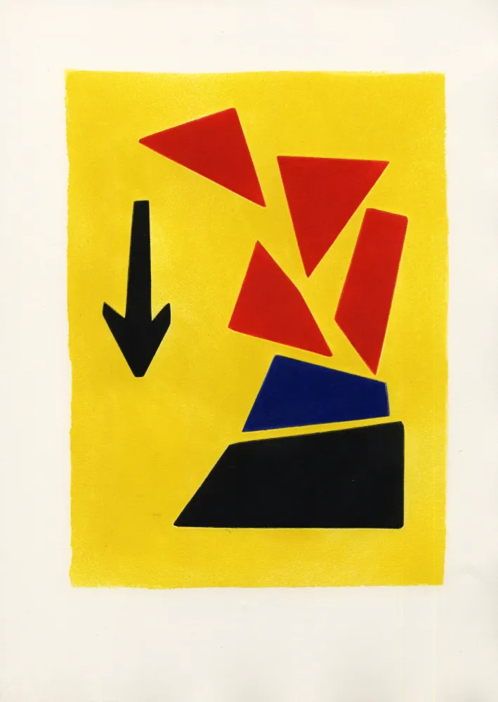 Aquatinta Calder - FÊTES. 7ème planche de la suite des 7 aquatintes (1971)