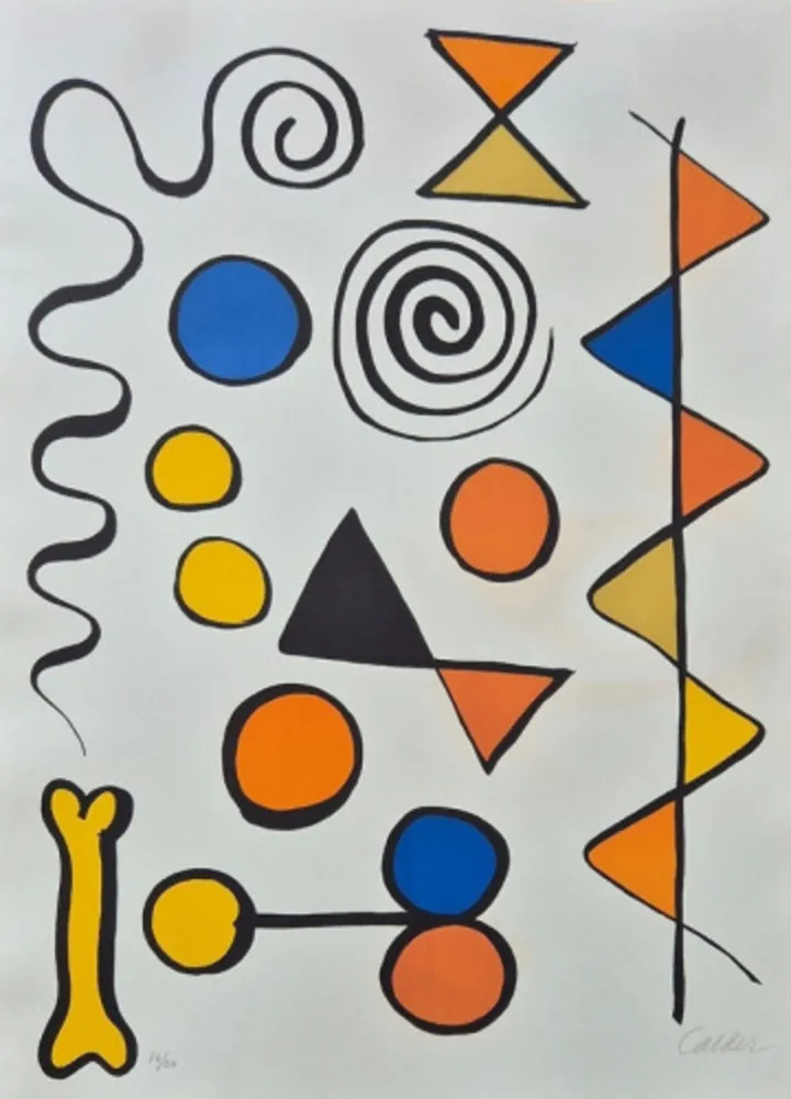 Lithographie Calder - Os et Serpent