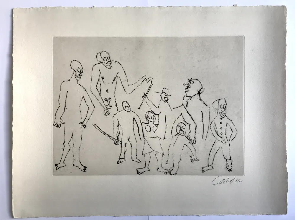 Radierung Calder - Sans titre (Santa Claus VI)