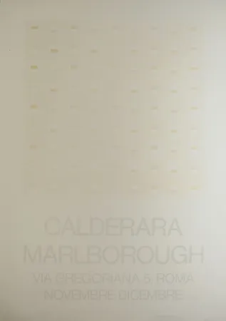 Siebdruck Calderara - Marlborough (SIGNED silkscreen exhibition poster on fine paper)
