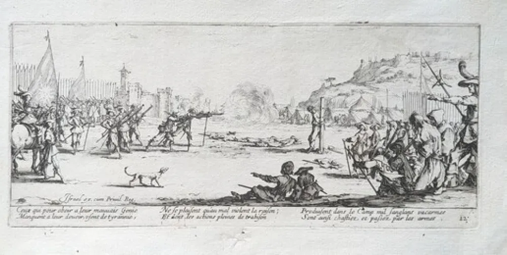 Radierung Callot - L'Arquebusade / The Firing Squad