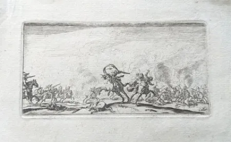 Radierung Callot - Le combat au pistolets