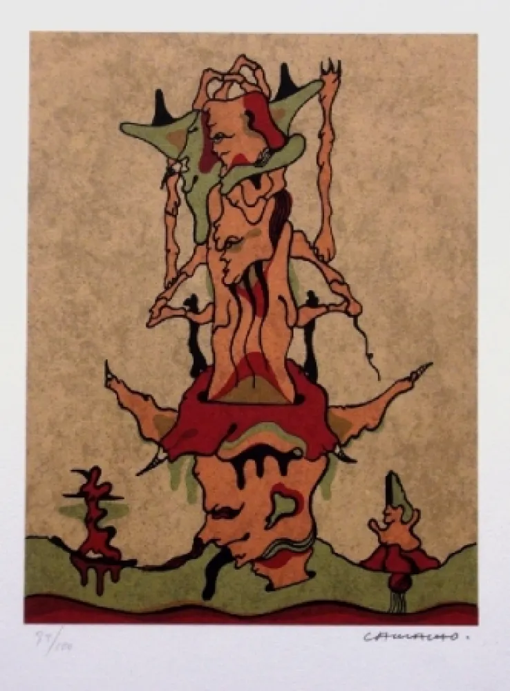 Lithographie Camacho  - Composition