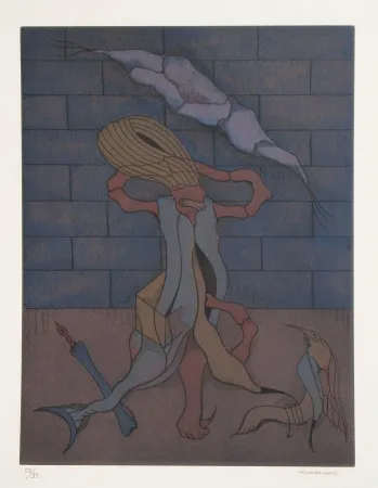 Radierung Und Aquatinta Camacho  - Les vitriers