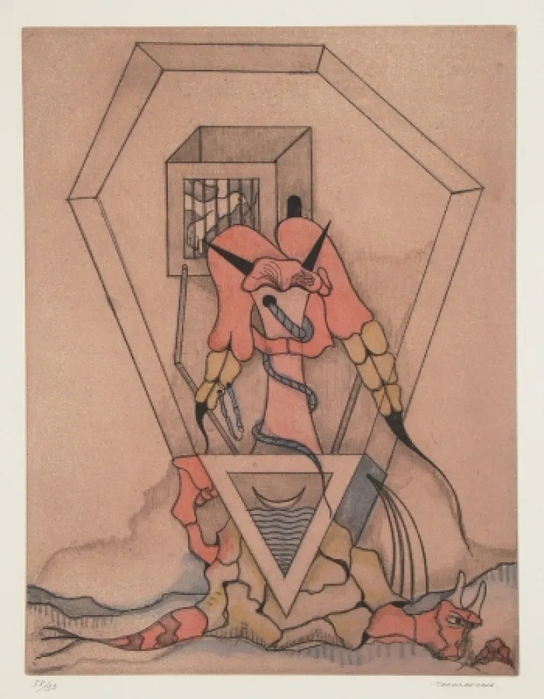 Radierung Und Aquatinta Camacho  - Les vitriers