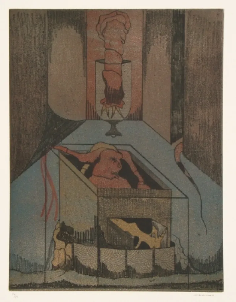 Radierung Und Aquatinta Camacho  - Les vitriers