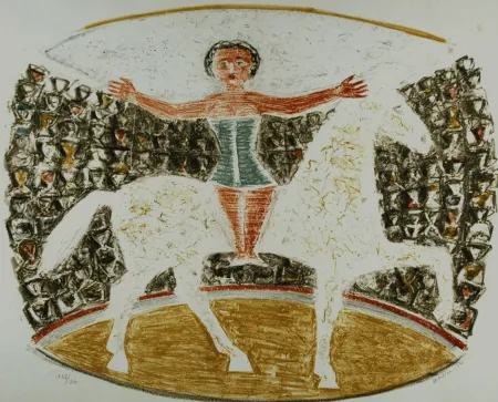 Lithographie Campigli - La cavallerizza