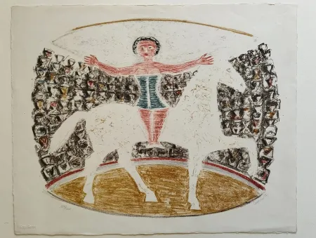 Lithographie Campigli - La Cavallerizza-L'Ecuyére