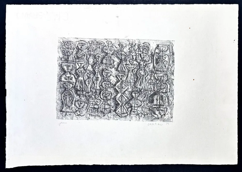Lithographie Campigli - Massimo Campigli (1895–1971) – Follia di donne – Lithograph on Fabriano paper – 1959