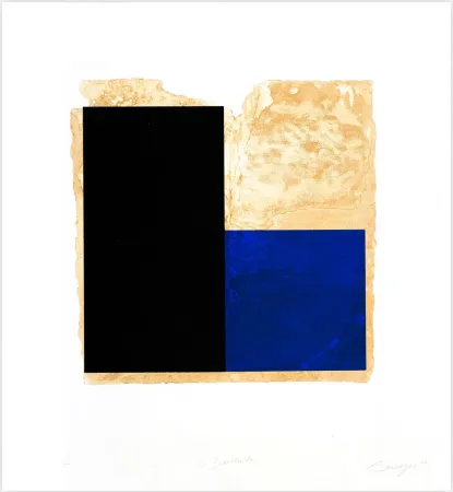 Radierung Canogar - La Bienvenida (azul)