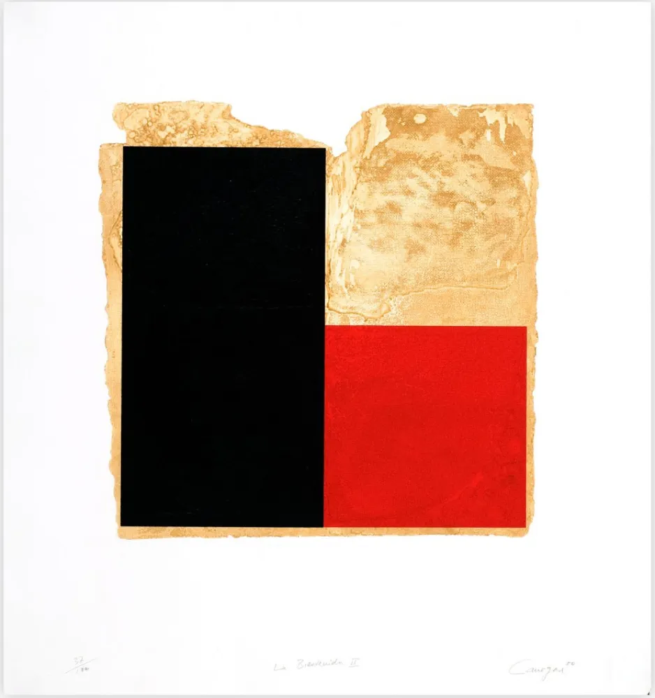 Radierung Canogar - La Bienvenida (rojo)