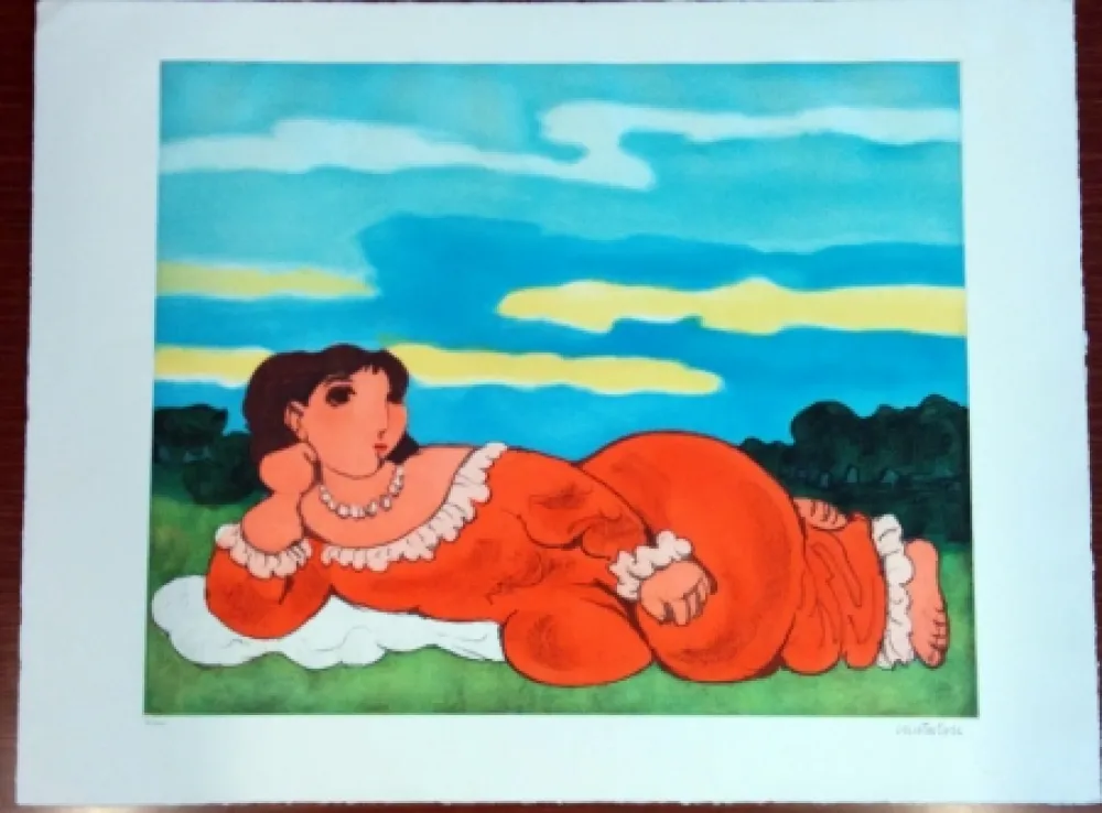 Radierung Cantatore - Odalisca