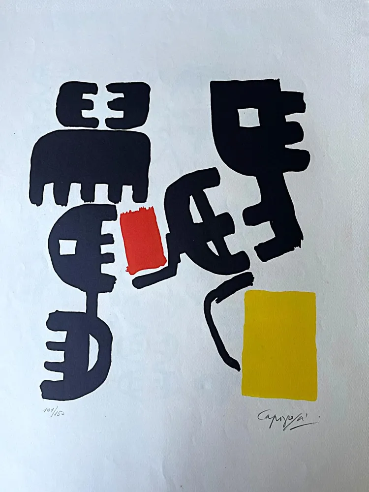 Lithographie Capogrossi - Senza titolo