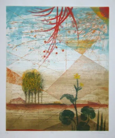 Radierung Und Aquatinta Carcan - Été