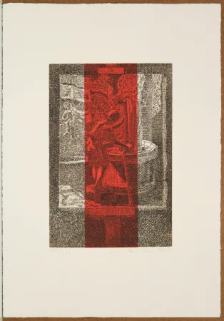 Radierung Carmassi - La tintoria