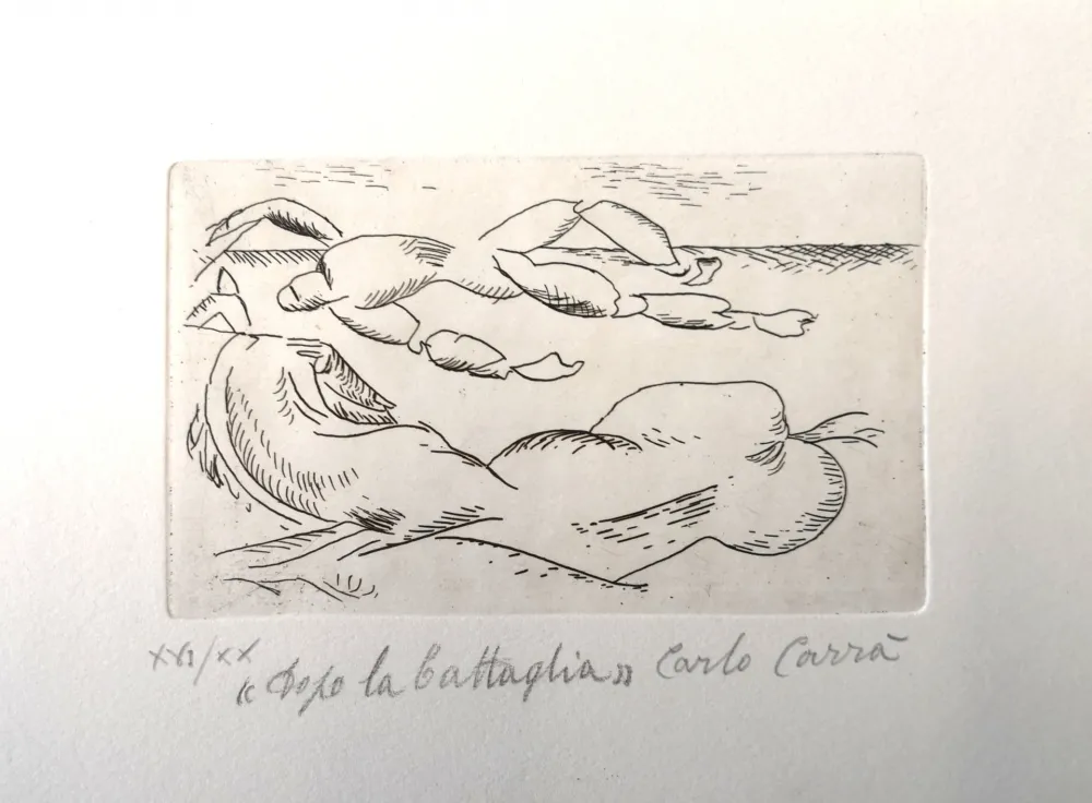 Radierung Carra - Dopo la battaglia