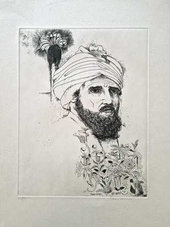 Radierung Caruso - Ibn Hadnis