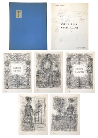 Illustriertes Buch Carzou - André VERDET Coeur épris, cruel amour. Pointes sèches originales de Jean Carzou