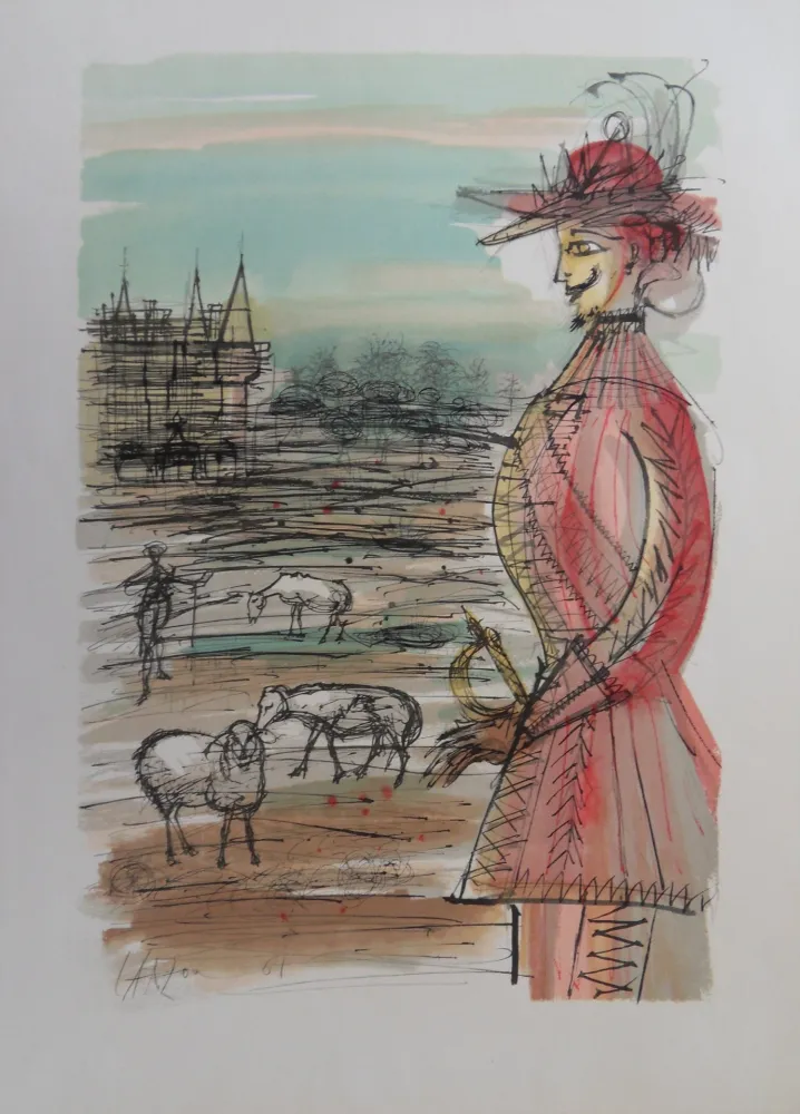 Stich Carzou - Le berger et ses mouton