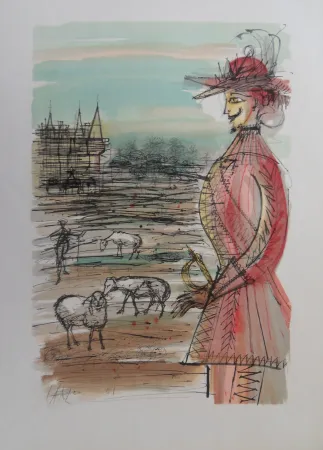 Stich Carzou - Le berger et ses mouton