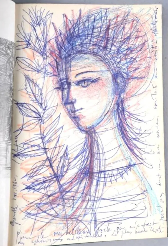 Illustriertes Buch Carzou - Original unique drawing