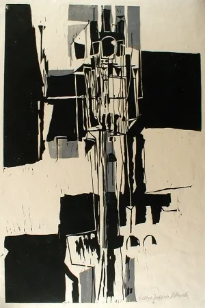 Holzschnitt Casarella - Gothic Tower