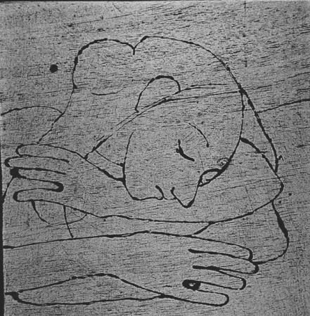 Holzschnitt Casorati - Donna che si riposa