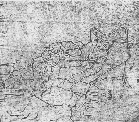 Holzschnitt Casorati - Ragazze al mare