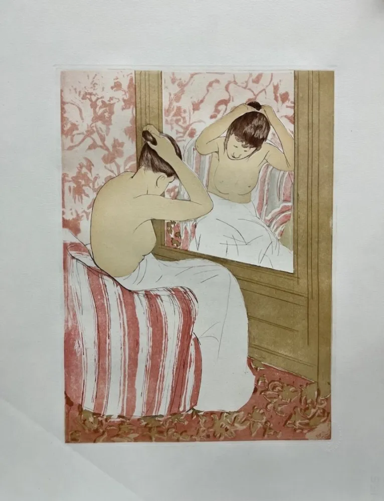 Kaltnadelradierung Cassatt - La coiffure