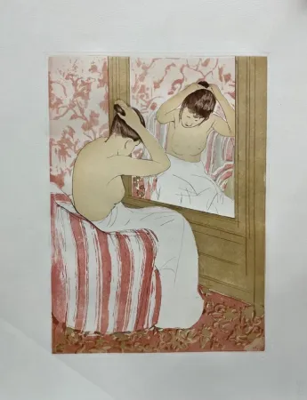 Kaltnadelradierung Cassatt - La coiffure