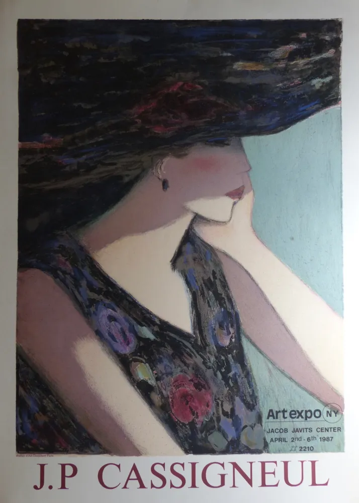 Plakat Cassigneul  - Jean-Pierre Cassigneul (1935 -), art expo New York. 1987. Affiche lithographique