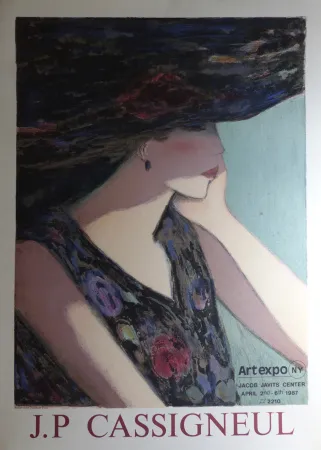 Plakat Cassigneul  - Jean-Pierre Cassigneul (1935 -), art expo New York. 1987. Affiche lithographique