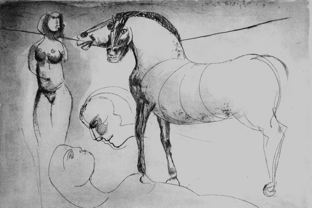 Radierung Cassinari - L'amore