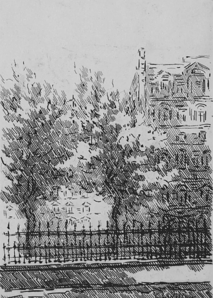 Radierung Castellani - Cancellata del British Museum