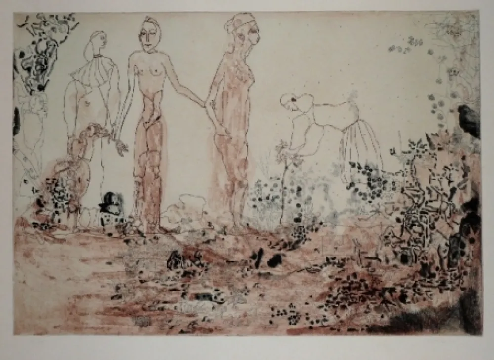 Radierung Und Aquatinta Castillo - Agua amarga