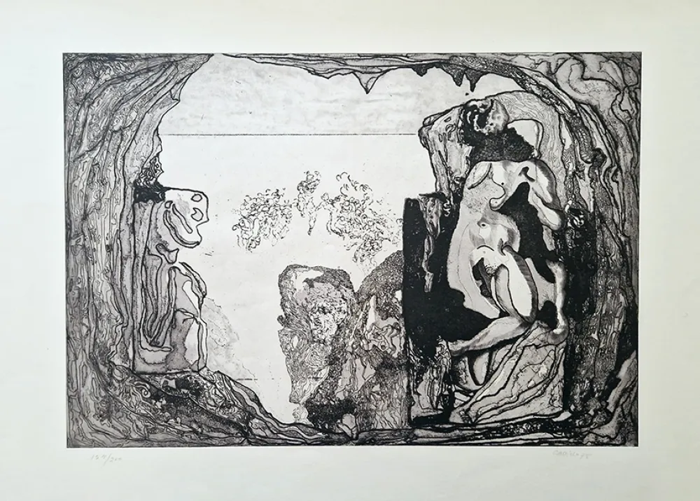 Radierung Und Aquatinta Castillo - Omaggio a Michelangelo