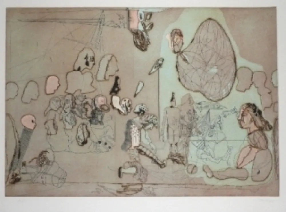 Radierung Und Aquatinta Castillo - Palomares hoy