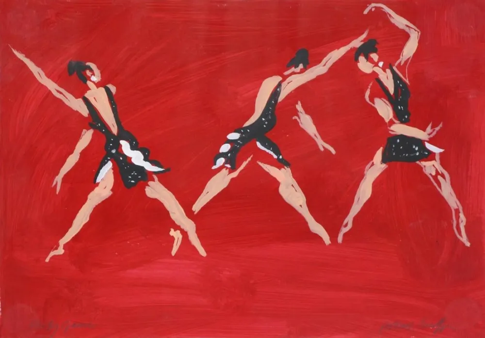 Keine Technische Caulfield - Untitled (Female Costume Design for “Party Game” 1984