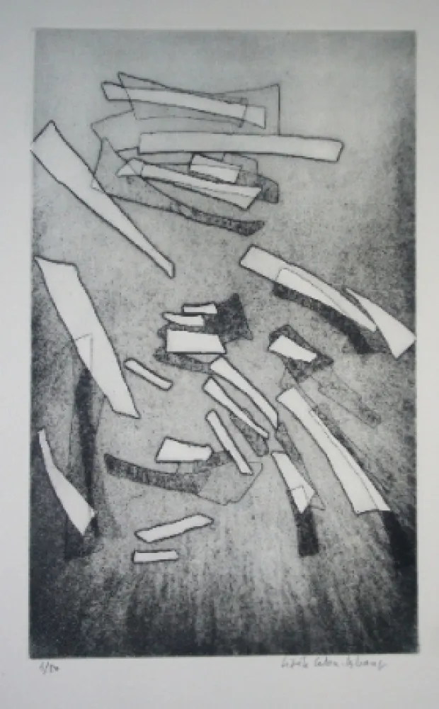 Radierung Celan Lestrange - Inachevé