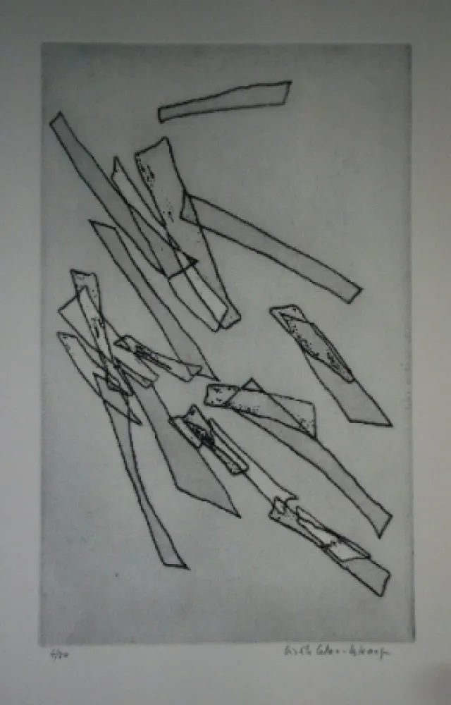 Radierung Celan Lestrange - Inachevé