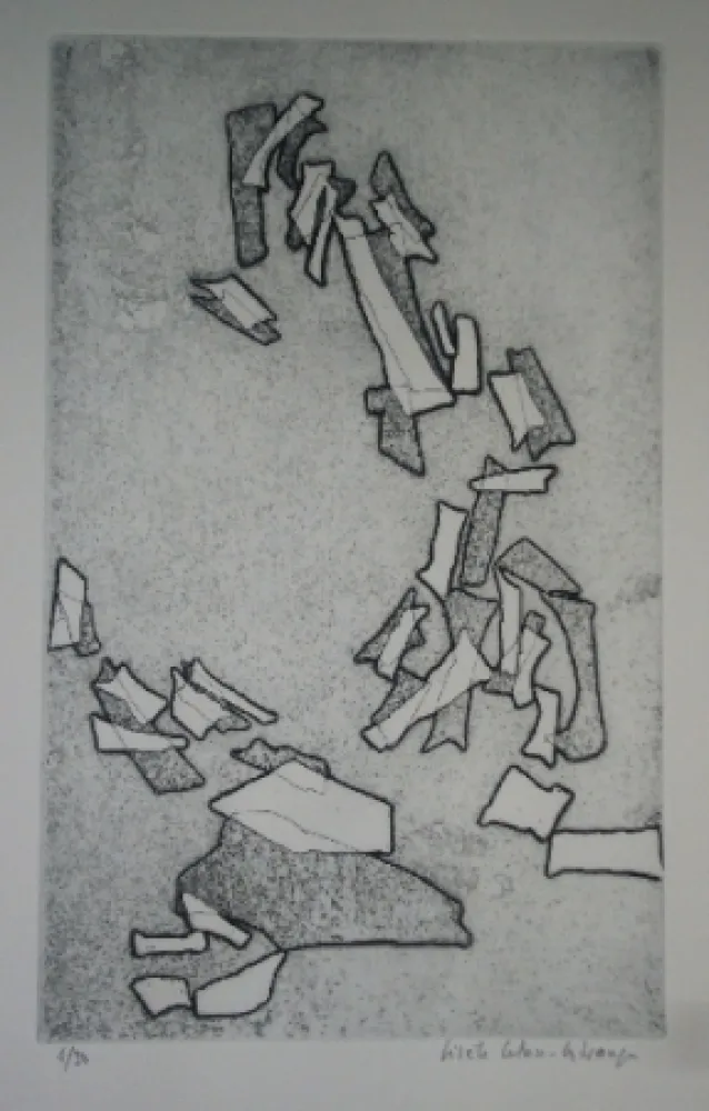 Radierung Celan Lestrange - Inachevé