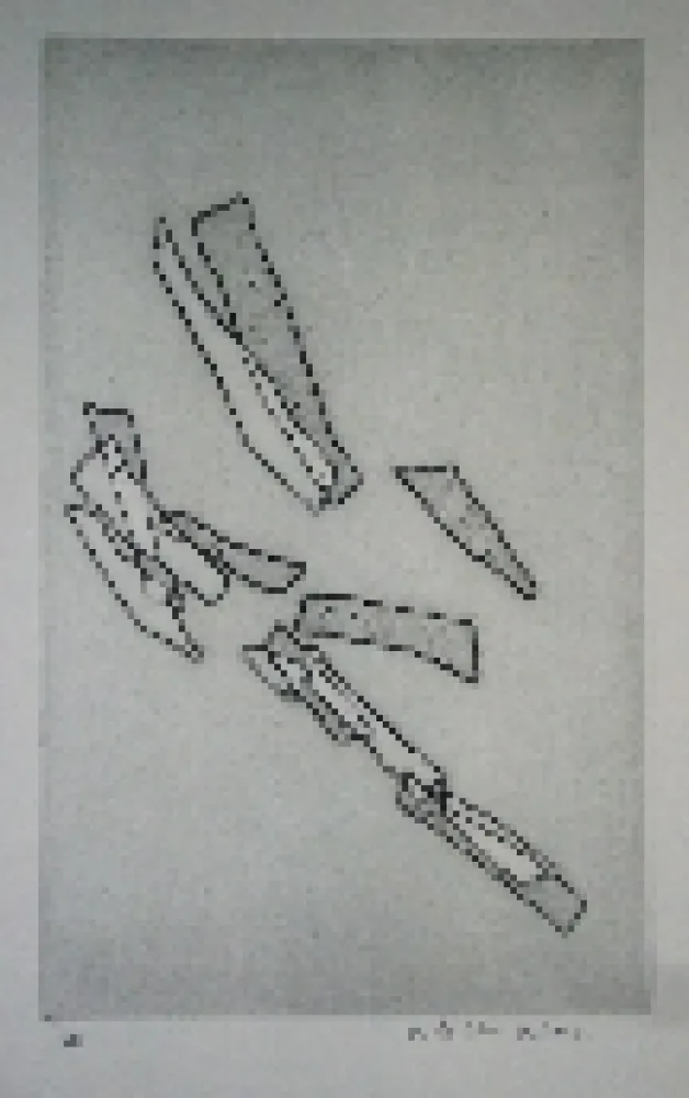 Radierung Celan Lestrange - Inachevé