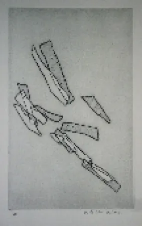 Radierung Celan Lestrange - Inachevé