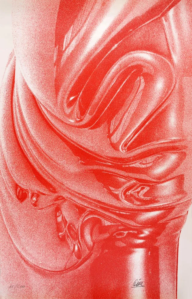 Siebdruck Cesar - Expansion rouge (César Plastiques)