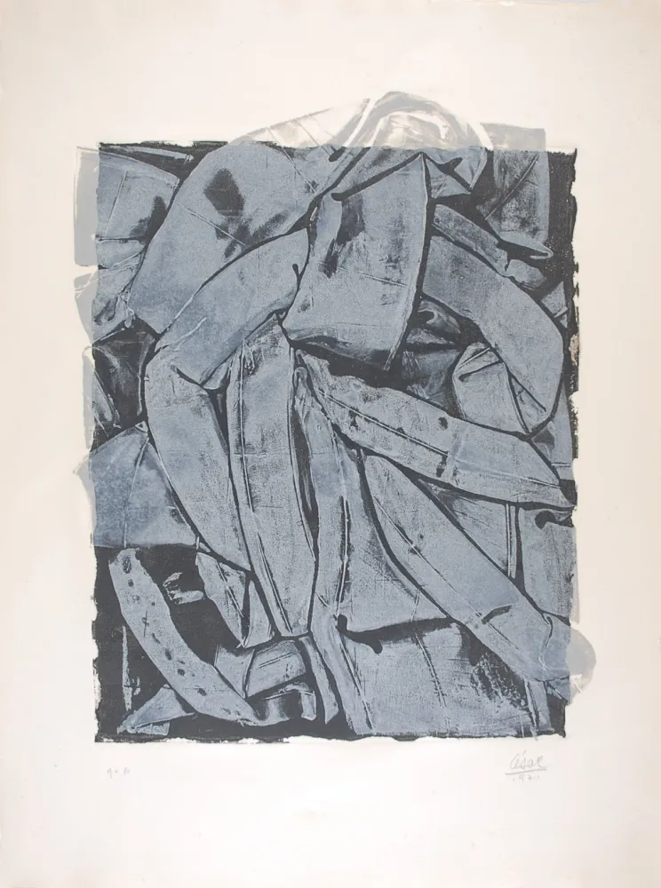 Monotypie Cesar - Portrait de Compression