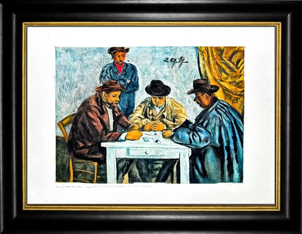 Aquatinta Cezanne - Les joueurs de cartes